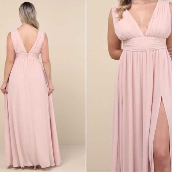 LULUS Prom Wedding Bridesmaid Flowy Romantic Heavenly Hues Maxi Dress - Picture 6 of 8